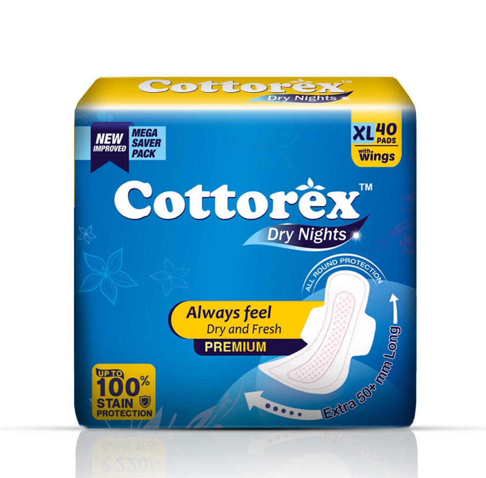 Cottorex Dry Night Super Saver Pack Sanitary Pads XL-40