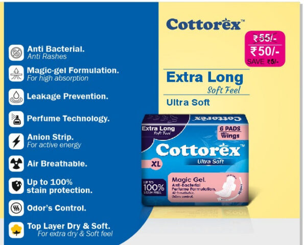 Cottorex Ultra Nights Sanitary pads XL-06