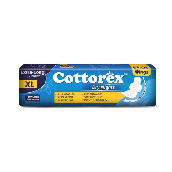 Cottorex Dry Nights Premium Sanitary Pads XL-06 (Pack of 1)